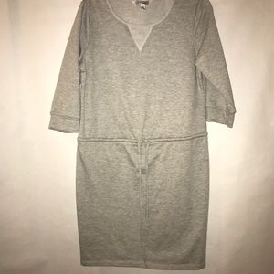 Casual Tie-Waist Sweatshirt Dress